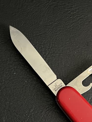 Victorinox Officer Swiss Army Folding Knife “Walter” Red Rostfrei Utility 6 Vtg - Thumbnail 5