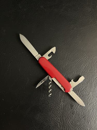 Victorinox Officer Swiss Army Folding Knife “Walter” Red Rostfrei Utility 6 Vtg - Thumbnail 4