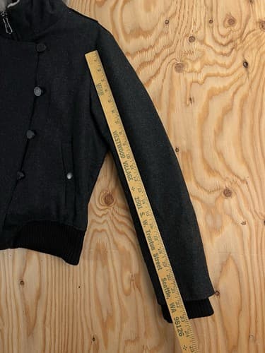 rag & bone Jacket Womens 10 Black Coat Split Hood Shearling Fur Collar Cashmere - Thumbnail 16