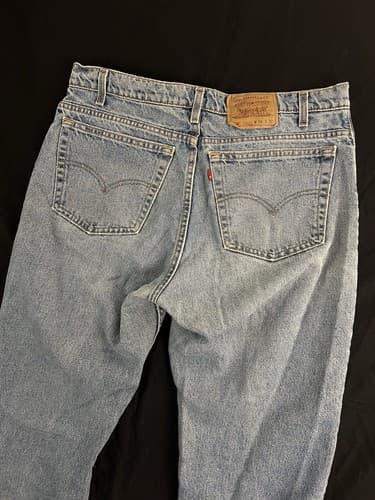 Vtg 90s Levis 550 Blank Tab Light Wash Jeans Size Fits 38x32 *36x31 USA Tapered - Thumbnail 8