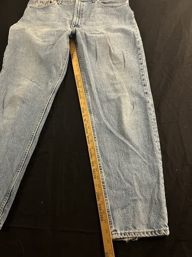 Vtg 90s Levis 550 Blank Tab Light Wash Jeans Size Fits 38x32 *36x31 USA Tapered - Thumbnail 13