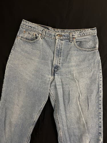 Vtg 90s Levis 550 Blank Tab Light Wash Jeans Size Fits 38x32 *36x31 USA Tapered - Thumbnail 2