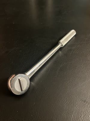 S-K Tools Chrome 1/2" Dr Ratchet # 42470 USA 10" Long Knurled Handle Reversible - Image 1