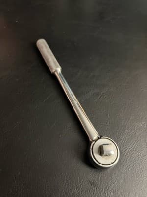 S-K Tools Chrome 1/2" Dr Ratchet # 42470 USA 10" Long Knurled Handle Reversible - Thumbnail 6