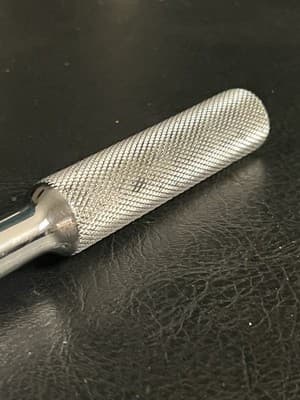 S-K Tools Chrome 1/2" Dr Ratchet # 42470 USA 10" Long Knurled Handle Reversible - Thumbnail 5