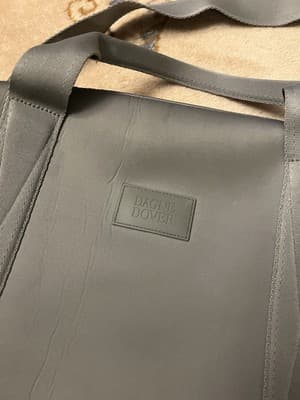 Rare Dagne Dover Grey Laptop Tote Bag Zip 15x11x4 Grey Carryall Large - Thumbnail 2