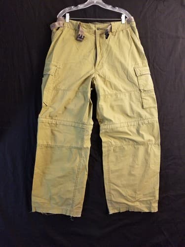 VTG Abercrombie Fitch Camo Paratroops Cargo Convertible Pants Mens XL Baggy Y2K - Image 1