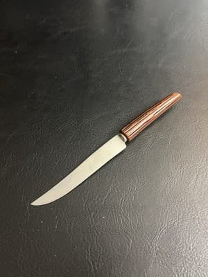 VTG Regent Stainless Sheffield England Bakelite Faux Stag Horn Steak Knife - Image 1