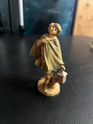 VTG FONTANINI Nativity Depose ITALY 1987 SIMONETTI 144 Boy DAVID Lantern 5" - Image 1