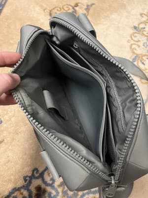 Rare Dagne Dover Grey Laptop Tote Bag Zip 15x11x4 Grey Carryall Large - Thumbnail 10