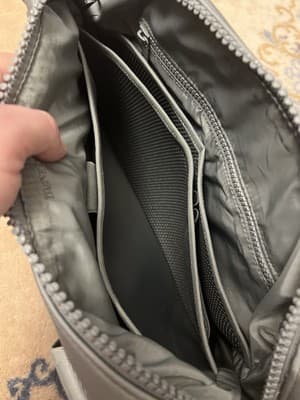 Rare Dagne Dover Grey Laptop Tote Bag Zip 15x11x4 Grey Carryall Large - Thumbnail 11
