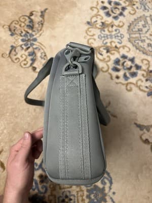 Rare Dagne Dover Grey Laptop Tote Bag Zip 15x11x4 Grey Carryall Large - Thumbnail 8