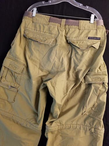 VTG Abercrombie Fitch Camo Paratroops Cargo Convertible Pants Mens XL Baggy Y2K - Thumbnail 10