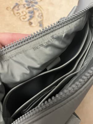 Rare Dagne Dover Grey Laptop Tote Bag Zip 15x11x4 Grey Carryall Large - Thumbnail 12