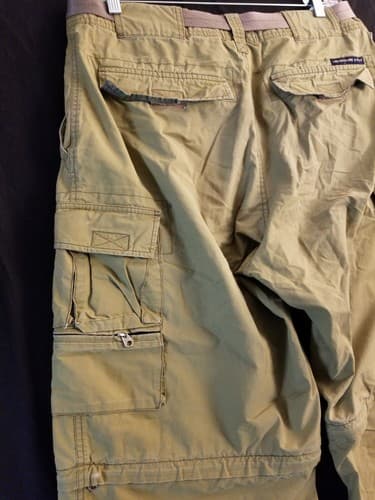 VTG Abercrombie Fitch Camo Paratroops Cargo Convertible Pants Mens XL Baggy Y2K - Thumbnail 13