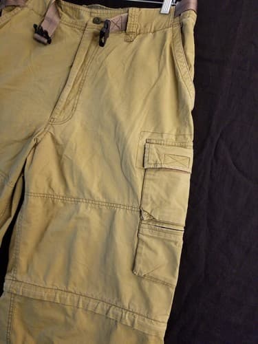 VTG Abercrombie Fitch Camo Paratroops Cargo Convertible Pants Mens XL Baggy Y2K - Thumbnail 8