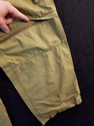 VTG Abercrombie Fitch Camo Paratroops Cargo Convertible Pants Mens XL Baggy Y2K - Thumbnail 6