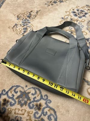 Rare Dagne Dover Grey Laptop Tote Bag Zip 15x11x4 Grey Carryall Large - Thumbnail 19