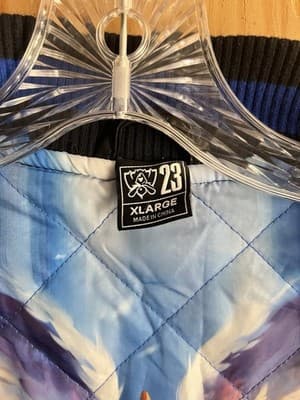 League of Legends Mens XL 23 WORLDS Varsity Jacket LOL Wool /Leather Bomber - Thumbnail 5
