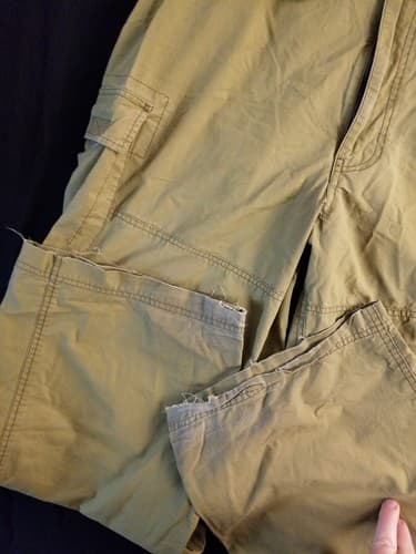 VTG Abercrombie Fitch Camo Paratroops Cargo Convertible Pants Mens XL Baggy Y2K - Thumbnail 7
