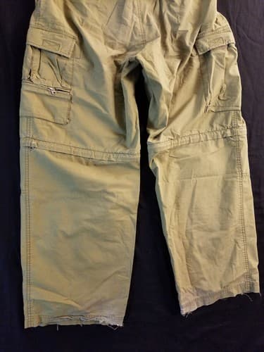 VTG Abercrombie Fitch Camo Paratroops Cargo Convertible Pants Mens XL Baggy Y2K - Thumbnail 11