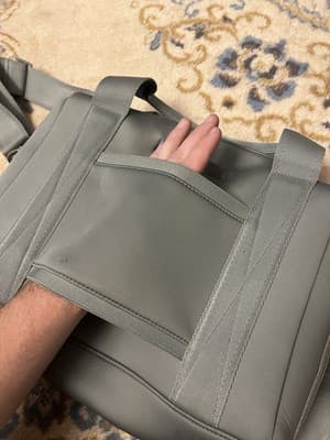 Rare Dagne Dover Grey Laptop Tote Bag Zip 15x11x4 Grey Carryall Large - Thumbnail 17