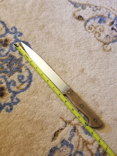 Gerber Legendary Blades 1206 8” Slicer Knife Kitchen Vtg Wood Handle Blade - Thumbnail 11