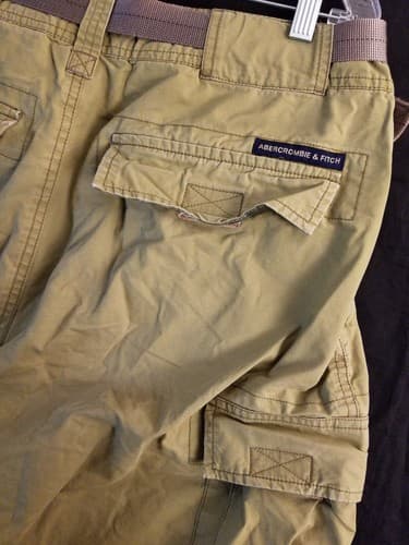 VTG Abercrombie Fitch Camo Paratroops Cargo Convertible Pants Mens XL Baggy Y2K - Thumbnail 12