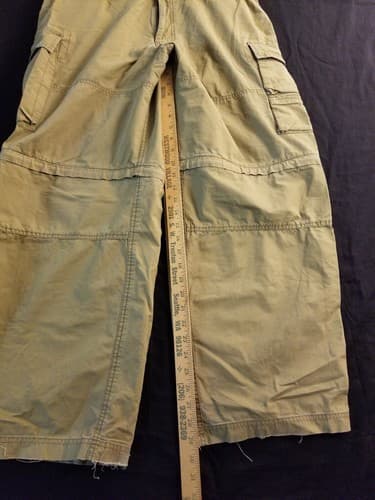 VTG Abercrombie Fitch Camo Paratroops Cargo Convertible Pants Mens XL Baggy Y2K - Thumbnail 15