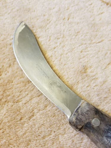 Vtg 1960's R.H. FORSCHNER VICTORINOX SWITZERLAND Skinning 5" Blade Knife Wood - Thumbnail 3