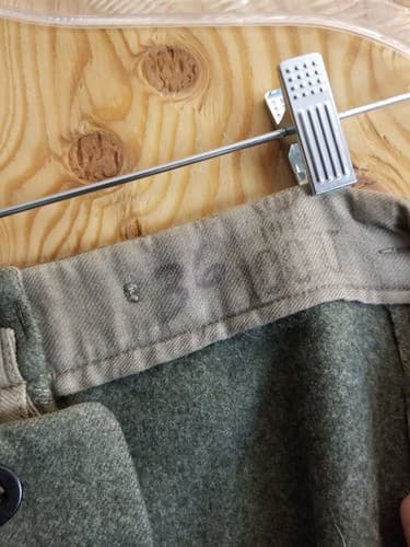 VTG 1942 Swedish WWII Army Pants Thick WOOL Sweden Military Cargo 100U 36x29 - Thumbnail 6