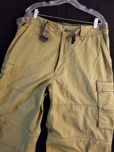 VTG Abercrombie Fitch Camo Paratroops Cargo Convertible Pants Mens XL Baggy Y2K - Thumbnail 2