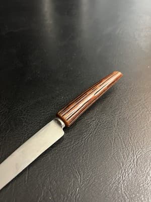 VTG Regent Stainless Sheffield England Bakelite Faux Stag Horn Steak Knife - Thumbnail 3