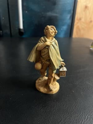 VTG FONTANINI Nativity Depose ITALY 1987 SIMONETTI 144 Boy DAVID Lantern 5" - Thumbnail 2