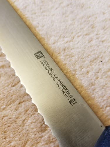 J.A. HENCKELS ZWILLING 12" Bread Serrated Slicer 32102-306 Knife Spain Black - Thumbnail 4