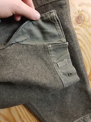 VTG 1942 Swedish WWII Army Pants Thick WOOL Sweden Military Cargo 100U 36x29 - Thumbnail 4