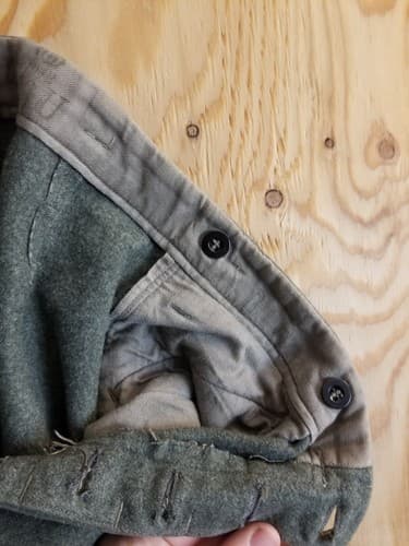 VTG 1942 Swedish WWII Army Pants Thick WOOL Sweden Military Cargo 100U 36x29 - Thumbnail 7