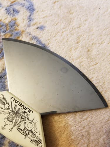 Rare Juneau Alaska Ulu Knife Handle Alaskan Vintage Sharp Chopping Blade - Thumbnail 4