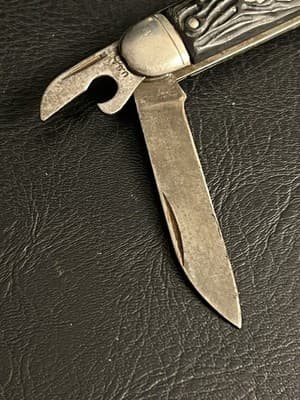 VTG Colonial Prov USA Forest Master Camp Knife Pocket Multi Tool *1 Broken Blade - Thumbnail 2