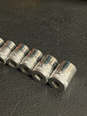 RARE Yellow Handle S-K TOOLS 40954 1/4" Drive Hand Socket 10-pc Set SK Case SAE - Thumbnail 10
