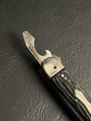 VTG Colonial Prov USA Forest Master Camp Knife Pocket Multi Tool *1 Broken Blade - Thumbnail 6
