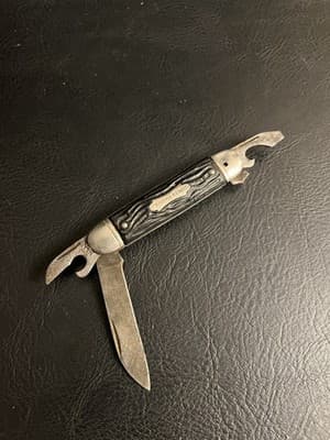 VTG Colonial Prov USA Forest Master Camp Knife Pocket Multi Tool *1 Broken Blade - Image 1