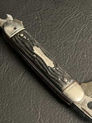 VTG Colonial Prov USA Forest Master Camp Knife Pocket Multi Tool *1 Broken Blade - Thumbnail 5