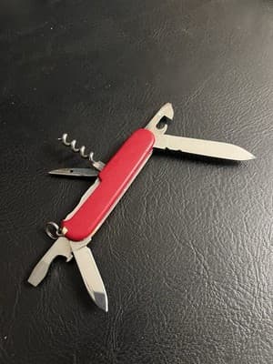 Vtg Victorinox Swiss Army Knife Officer Suisse 6 Blade Rostfrei *Chipped Blade - Thumbnail 2