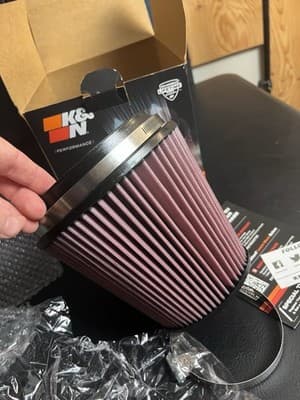 K&N RU-1041 Universal 6” Flange Clamp-On High-Flow Air Filter Free Shipping NEW - Thumbnail 2