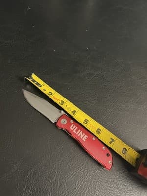 Sarge Knives Uline Pocket Knife Stainless Steel Folding Knife Tool Red Grip - Thumbnail 12