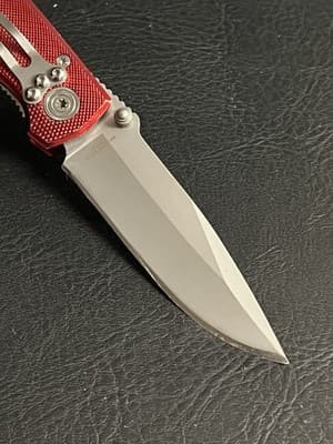 Sarge Knives Uline Pocket Knife Stainless Steel Folding Knife Tool Red Grip - Thumbnail 6