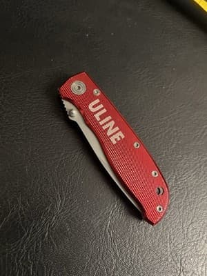 Sarge Knives Uline Pocket Knife Stainless Steel Folding Knife Tool Red Grip - Thumbnail 13