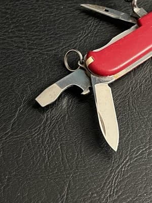 Vtg Victorinox Swiss Army Knife Officer Suisse 6 Blade Rostfrei *Chipped Blade - Thumbnail 8
