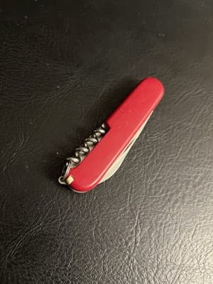 Vtg Victorinox Swiss Army Knife Officer Suisse 6 Blade Rostfrei *Chipped Blade - Thumbnail 17